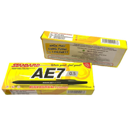 

Pulpen STANDARD - AE7 0.5 - HITAM - 1 pack