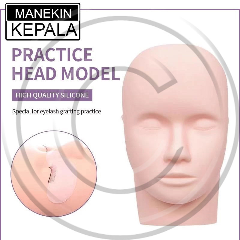 Mannequin Head Make Up / Manekin Kepala / Patung Kepala Latihan Eyelash Extention Make Up Sulam Alis