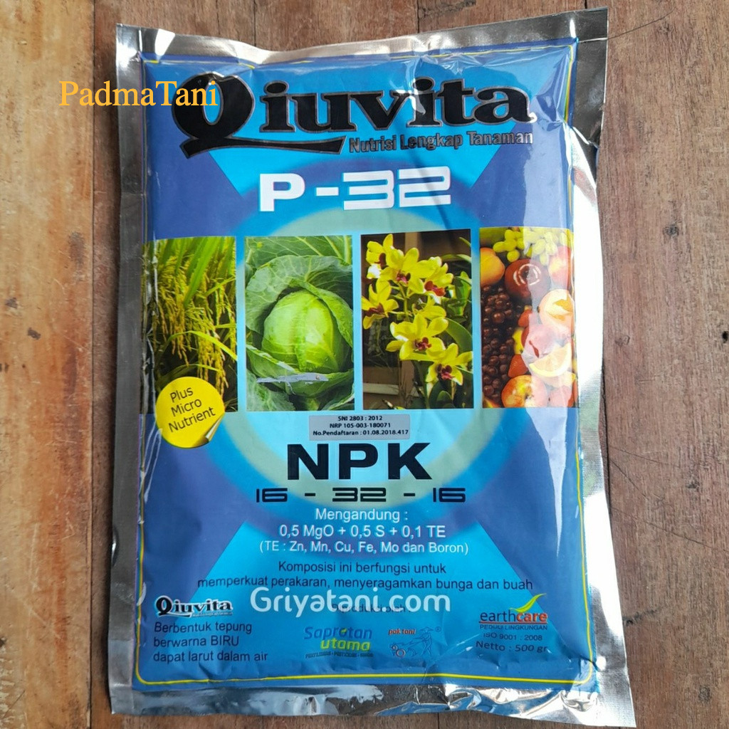 Pupuk Qiuvita biru P 32 500 gram