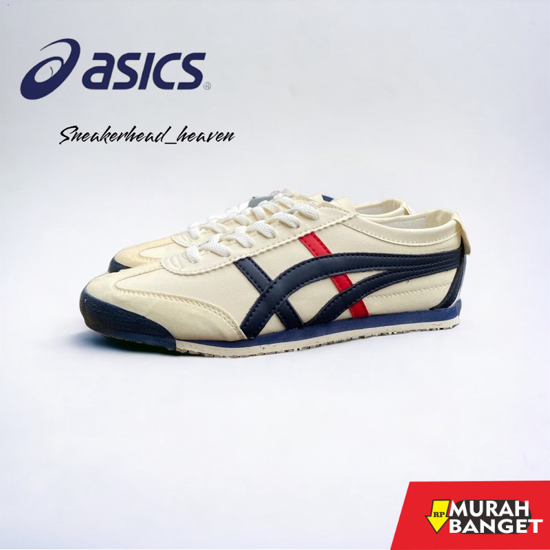 Sepatu running wanita- Spatu Sneakers Onit-Suka Asic Tiger Cream Army Pria Wanita Sneaker Asic mexic