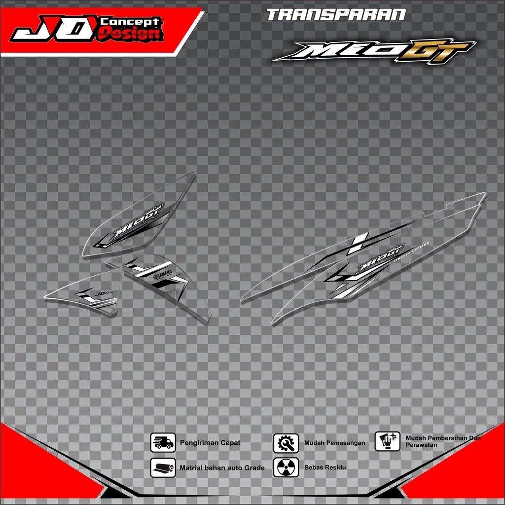 

STRIPING MOTOR MIO GT VARIASI TRANSPARAN LIST SIMPEL TERBARU motorcicle
