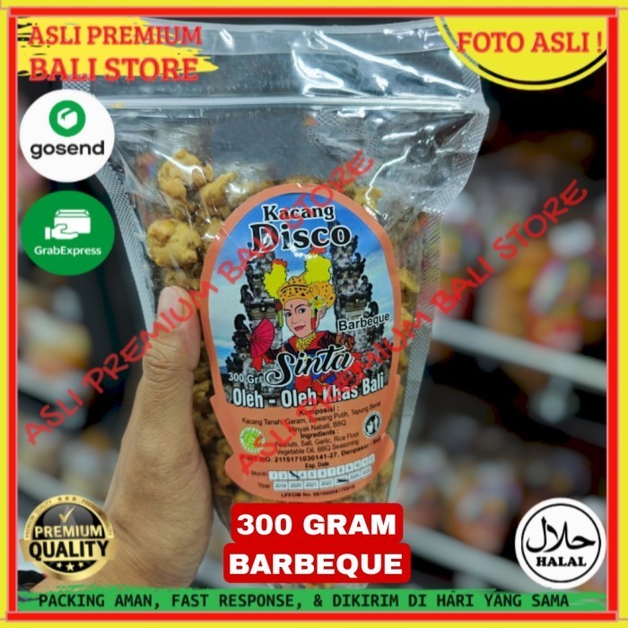 

OLEH OLEH MAKANAN CEMILAN CAMILAN SNACK KULINER KHAS ASLI ORI ORIGINAL BALI KACANG TANAH DISCO BARBEQUE 300 GRAM GR