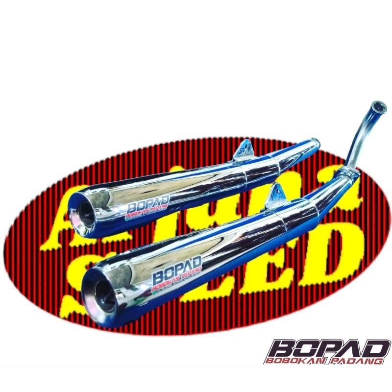 KNALPOT BOPAD BOBOKAN PADANG FULLSET /KNALPOT RX KING BOPAD BOBOKAN PADANG ORIGINAL
