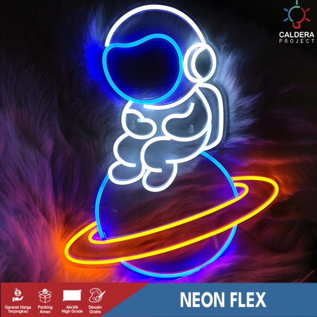 Neon Flex Astronaut Planet Neon Sign Custom Led