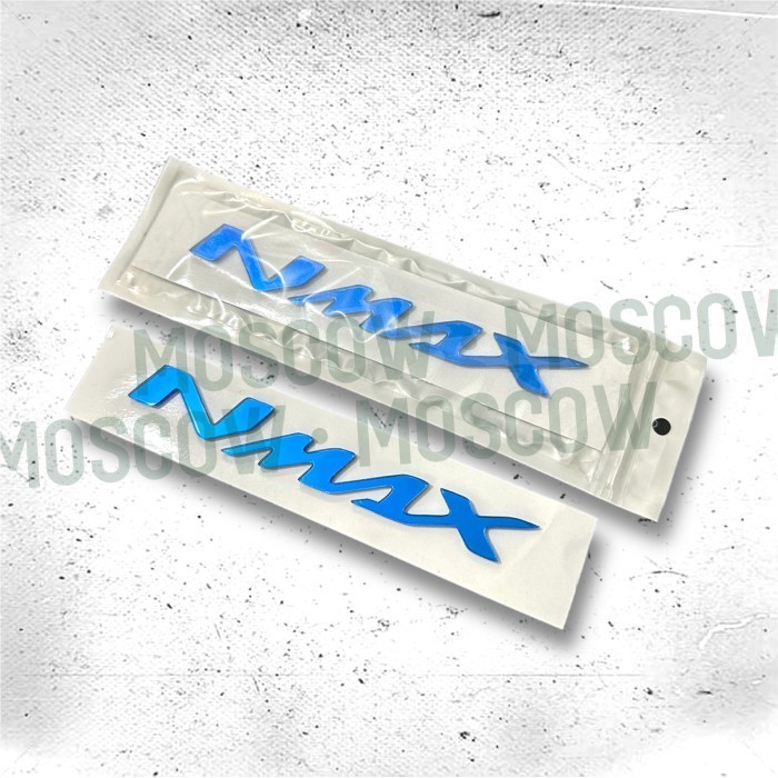 SET EMBLEM NMAX LOGO STIKER TIMBUL 3D VARIASI MOTOR NMAX OLD NMAX NEW ORI - Biru
