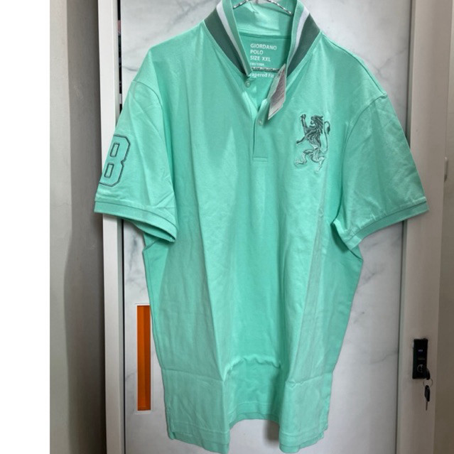 PROMO CUCI GUDANG!!! GIORDANO NEW POLO Sz XXL LION 3D MEN'S ORIGINAL  | GIORDANO POLO LION 3D PRIA O