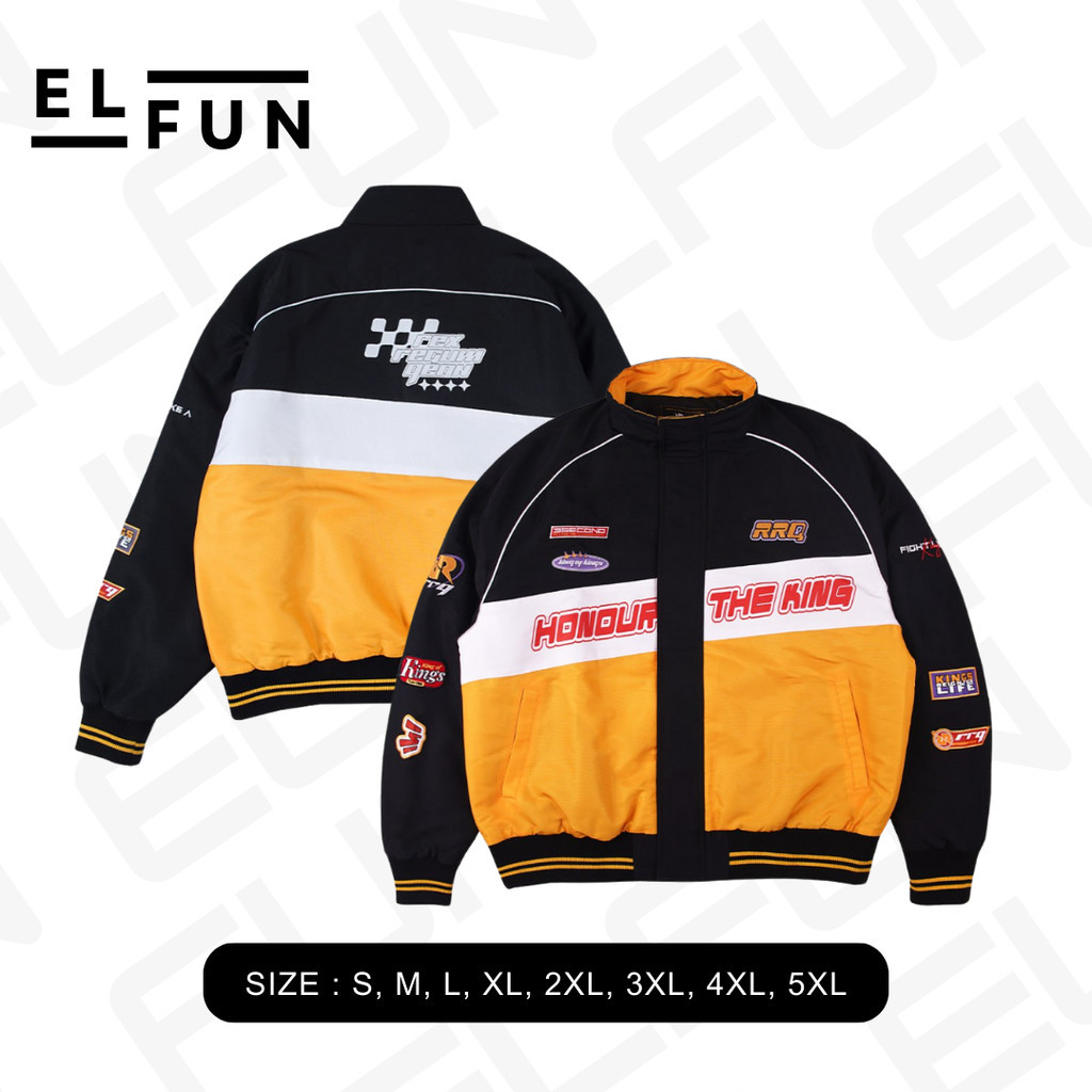 jacket RRQ Honour Nascar terbaru 2024 S13 Oversize RRQ Hoshi ONIC EVOS BTR ECHO S M L XL XXL XXXL XX