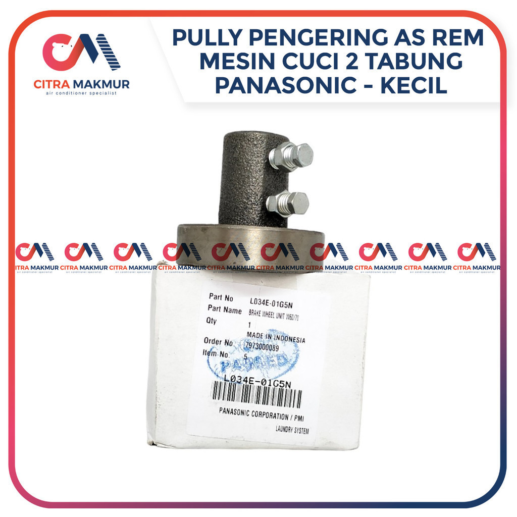 Pulley Rem Pengering Mesin Cuci Panasonic 6 7 8 kilo kg 2 Tabung Pully Spin As 14 mm Dinamo 10 mm