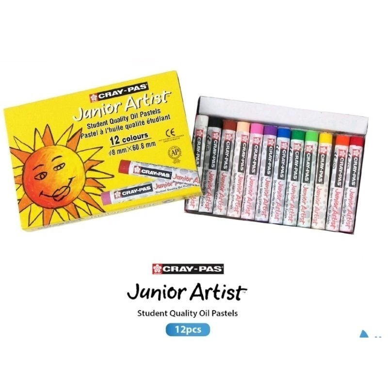 

krayon sakura cray-pas junior artist set 12 color oil pastel crayon