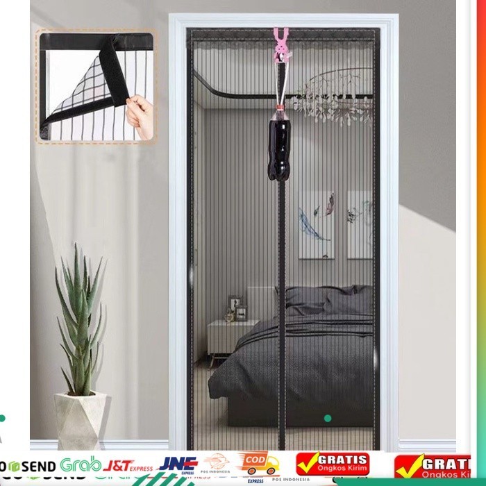 Tirai Pintu Model Magnet Anti Nyamuk Ukuran Besar