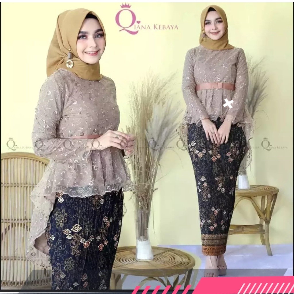 RR Setelan Kebaya Aurora Pita//Set Kebaya Pinguin//Setelan Kebaya Modern Kekinian Terlaris//Kebaya W