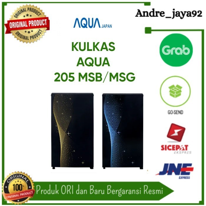 Kulkas 1 Pintu Aqua Japan Aqr 205Msb / Aqr 205Msg  Low watt