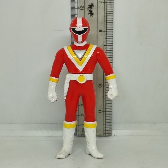 Vinyl Figure 4.5' Chikyu Super Sentai Fiveman Five Red Bandai Sofubi