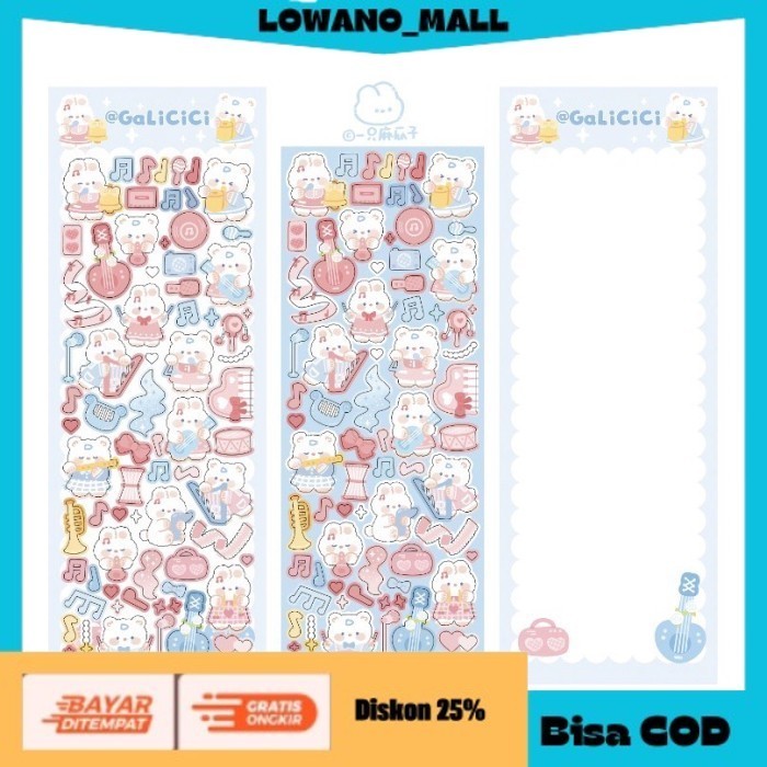 

[[LOWANOMALL]] TERLARIS Sticker Imut Stiker Lucu Bunny Universe 013 Cute Stiker Decorative C COD