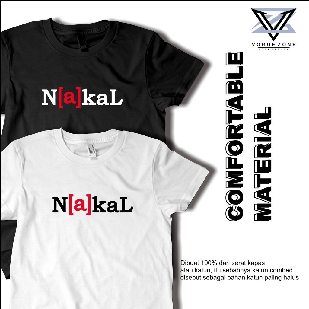 Vogue Zone Baju Nakal Kaos Kata Kata Lucu Plesetan Kaos Pria Distro Original 100% Bahan Katun Combed