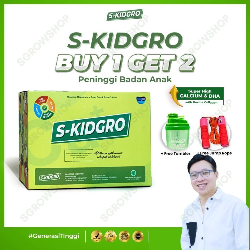 

S-KIDGRO Susu Peninggi Badan Terbaik Untuk Anak 777H