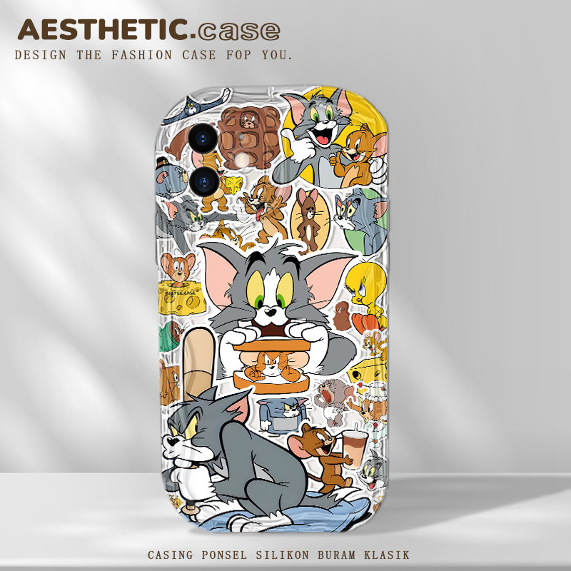 Aesthetic unik dan lucu cewek softcase silikon android for oppo a16 a15 a9 a7 a5 a12 a16s a31 a93 a1