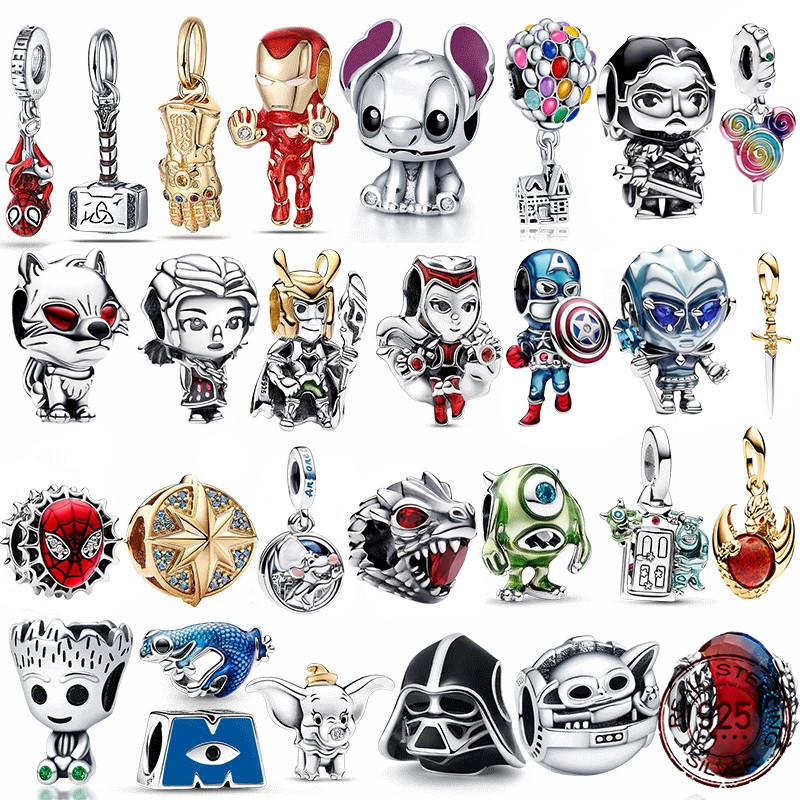Marvel 100% 925 Sterling Silver Beads are Suitable For Pandora Original Bracelets Women Star Wars Pe
