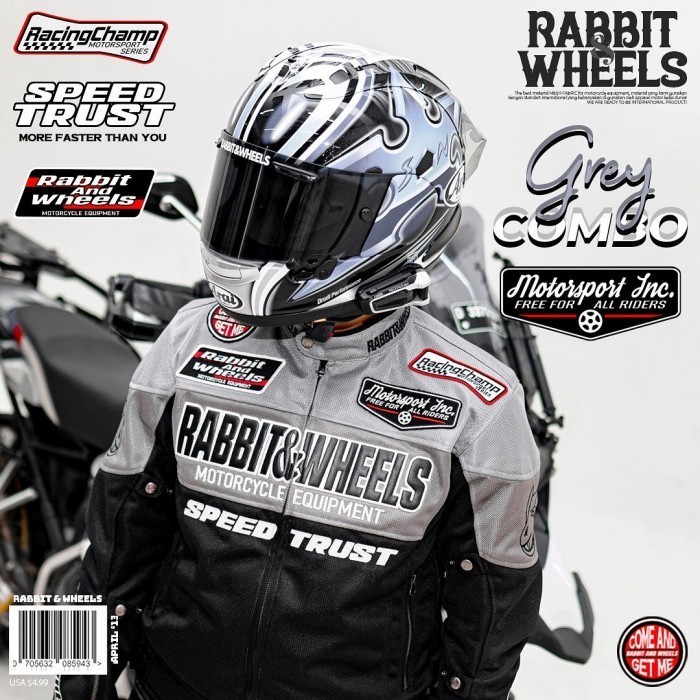 Jaket Rabbit And Wheels - Combo Grey - XXL