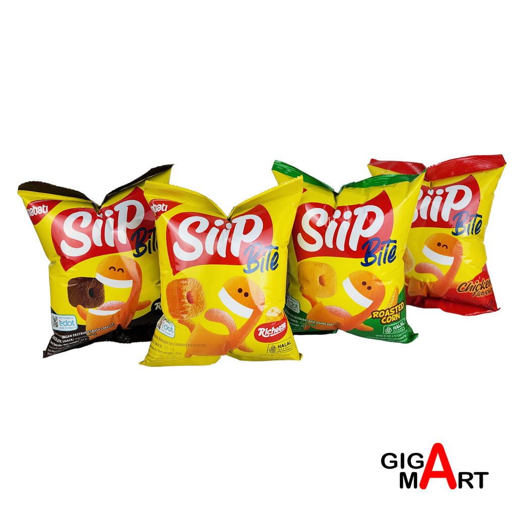 

Nabati Siip Bite Size Snack Extrudat - Netto 21 gr