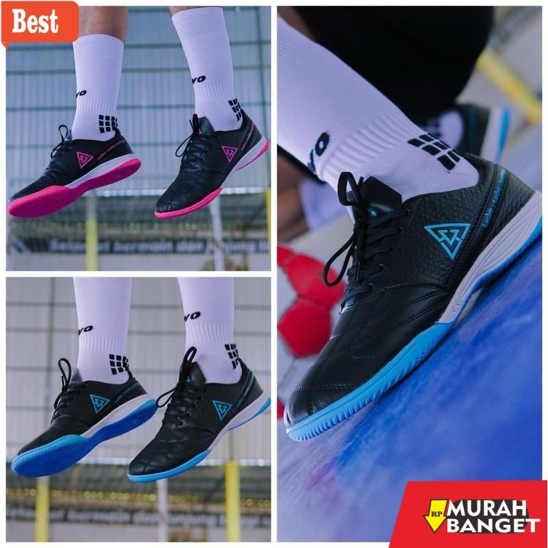 Sepatu Futsal Kekinian Sepatu Futsal Apha Genesis Hitam Series Original | Sepatu Futsal Dewasa Warna
