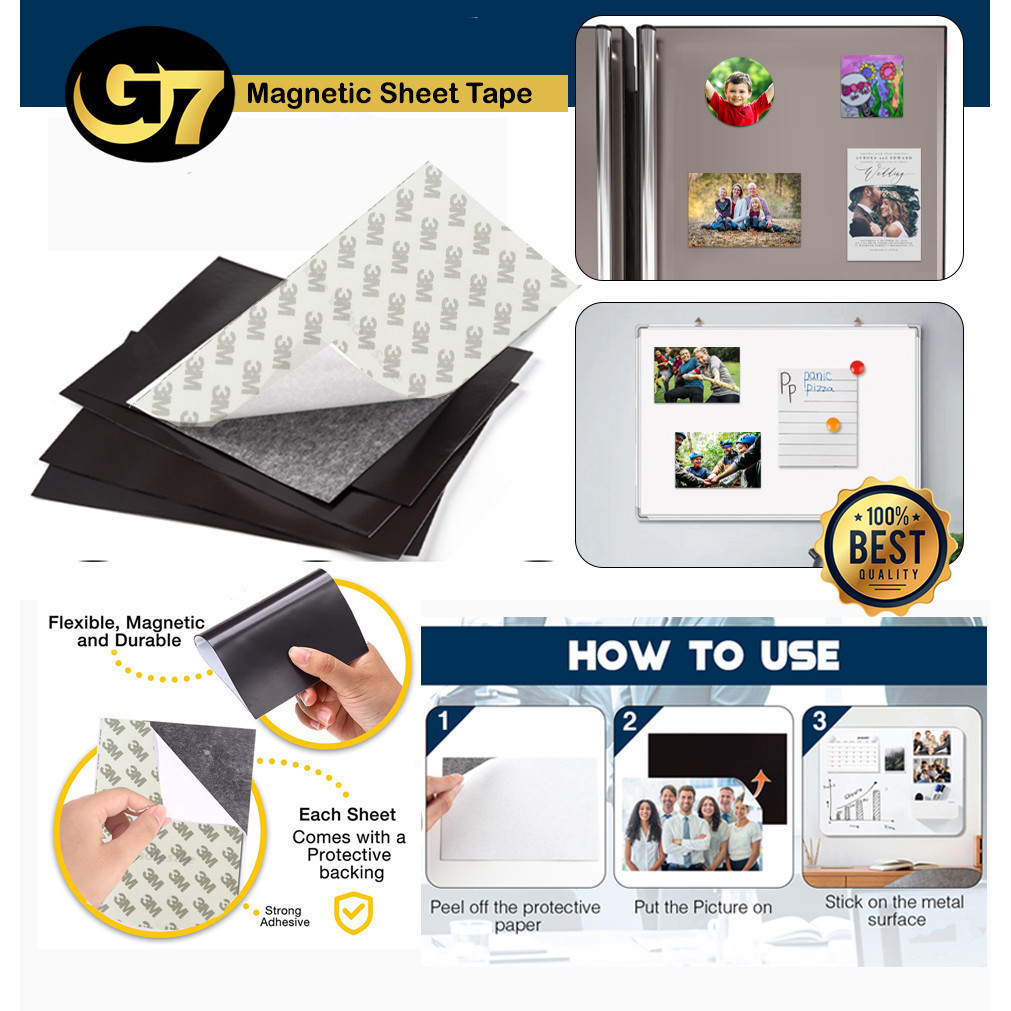 

Magnet Lembaran Double Tape 3m Ukuran Besar Kotak Magnetic Lembar Magnet Sheet Double Tape Flexibel Magnet Photo Magnet Lembar