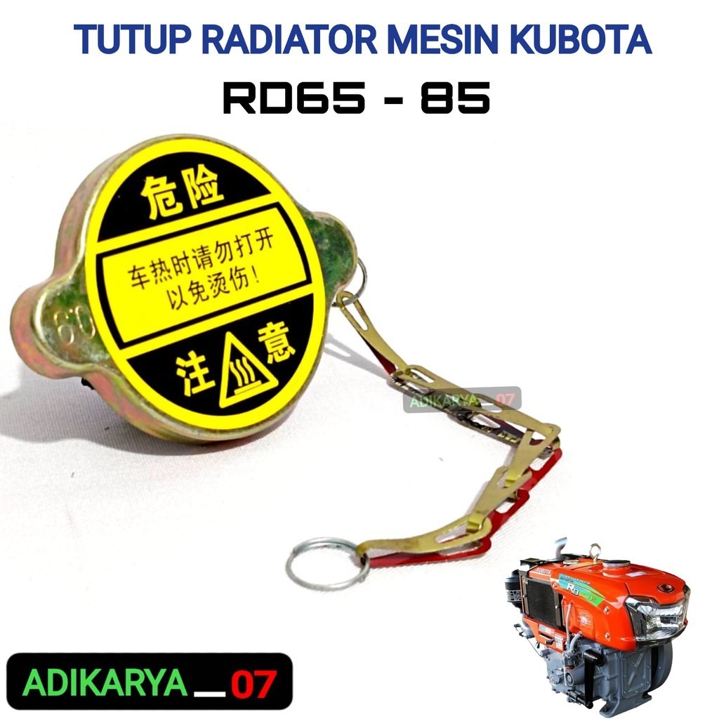 Radiator Cap Assy Mesin Kubota RD85 Tutup Radiator Kubota RD 85 Cap Assy Radiator Mesin Diesel RD 85