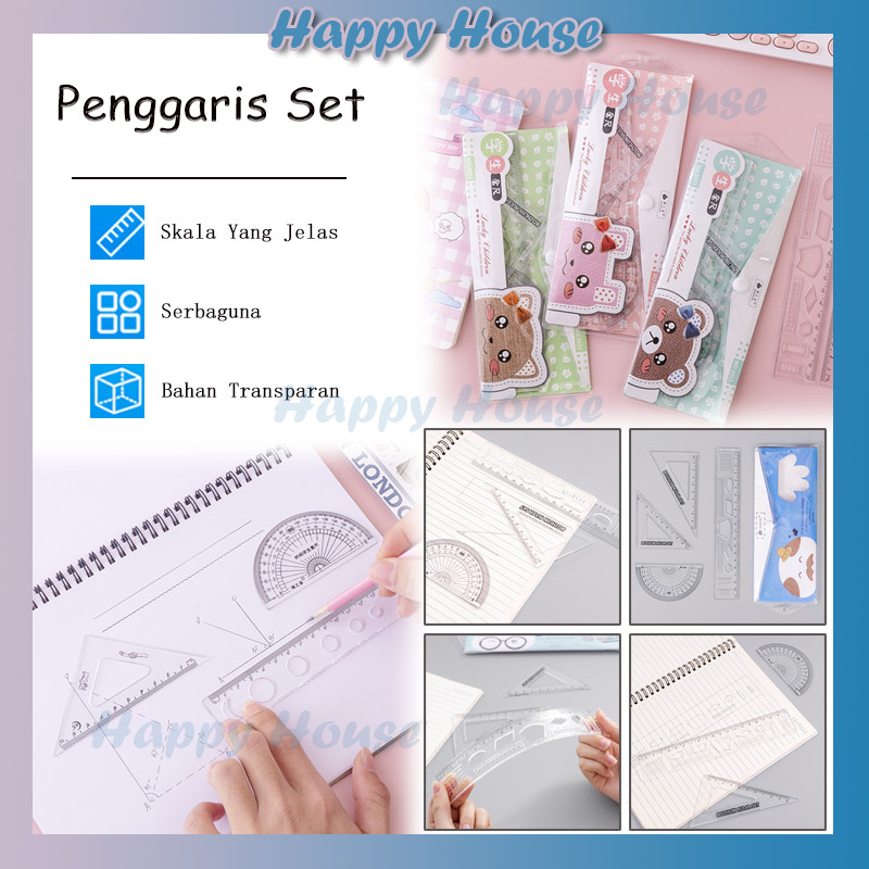 

Penggaris Plastik 1 Set 4 Model / Ruler 1 Set