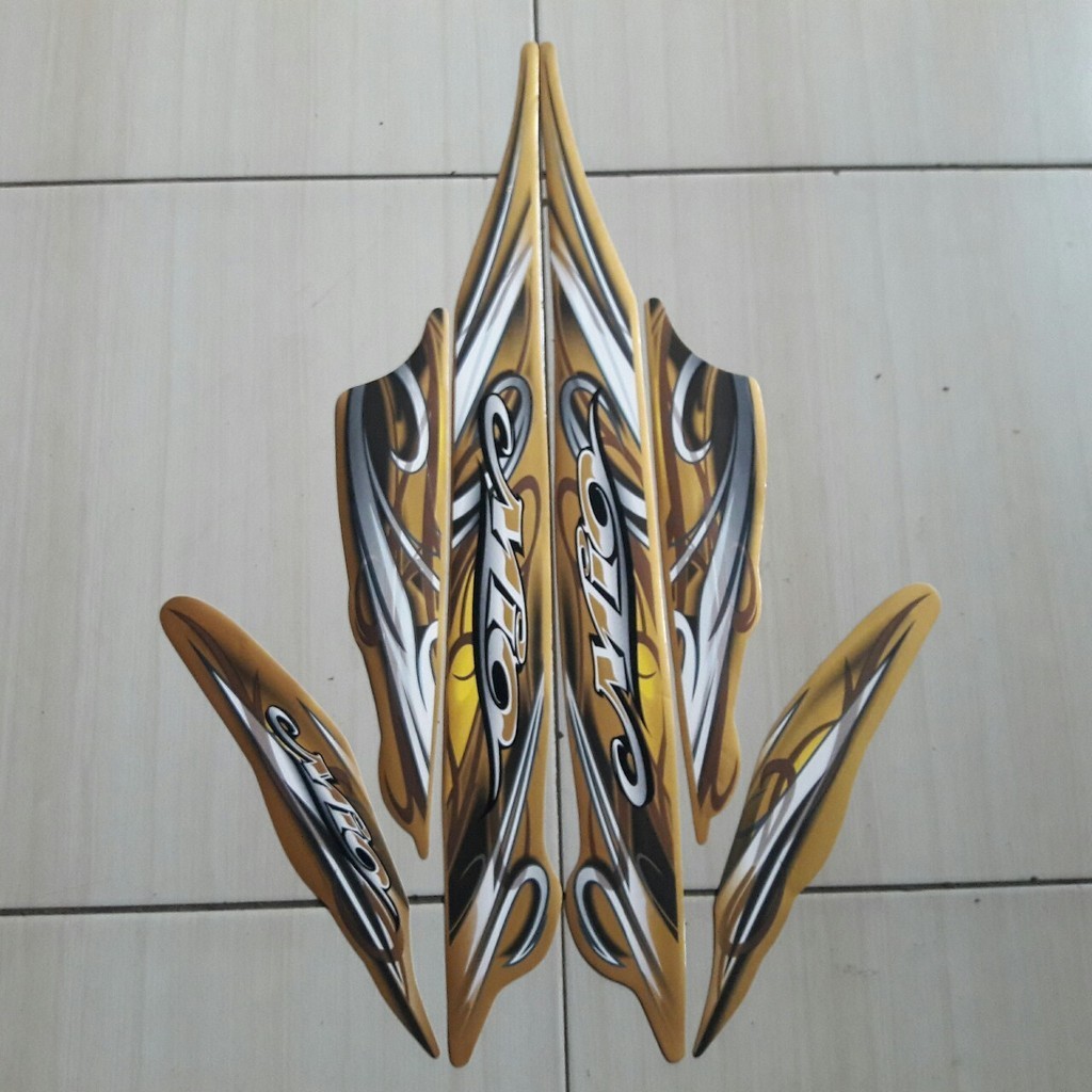 Striping Sticker Motor Yamaha Mio Sporty 2010 Gold