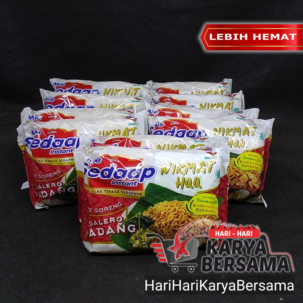 

MIE INSTAN SEDAAP GORENG SALERO PADANG PACK 10'S X 86GR