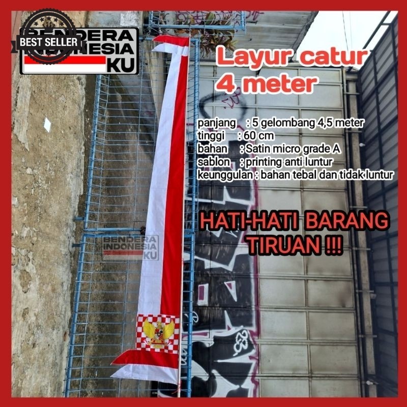 umbul umbul 4meter garuda / umbul merah putih