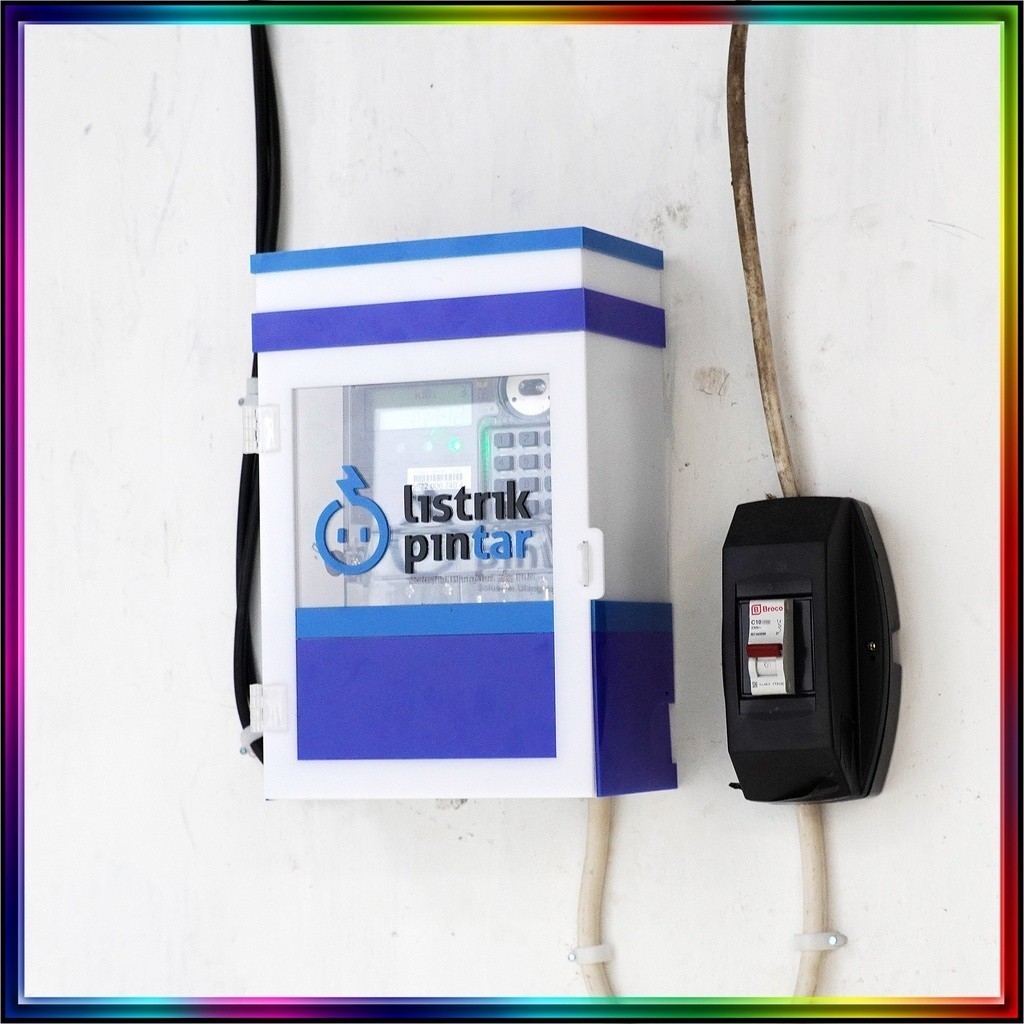 Box Meteran PLN Prabayar Kecil Listrik Pintar Bahan Acrylic - Kotak Penyimpanan Recca