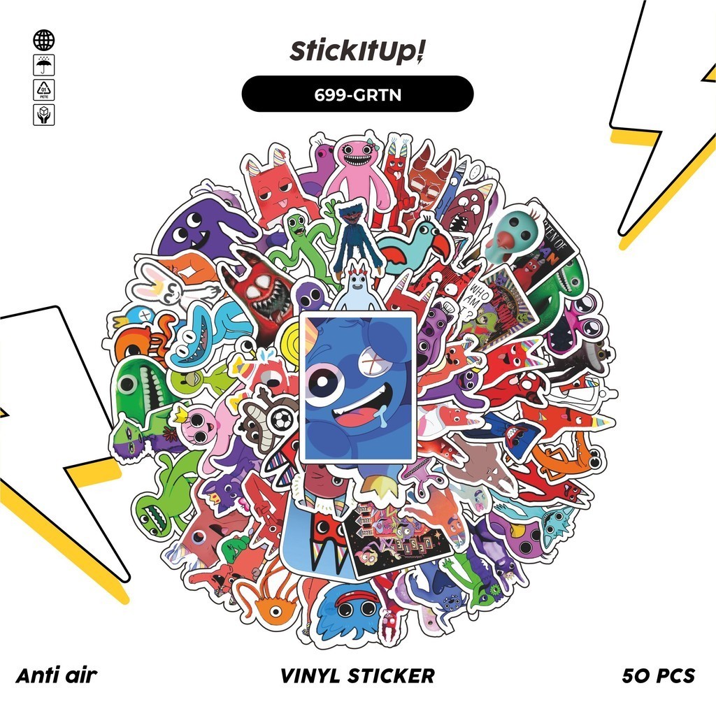 

COD✨ 100 Pcs Stiker Pack Garten of Banban Lucu Aesthetic Vynil Waterproof untuk Freebies Sticker Buku Journal Casing HP Laptop