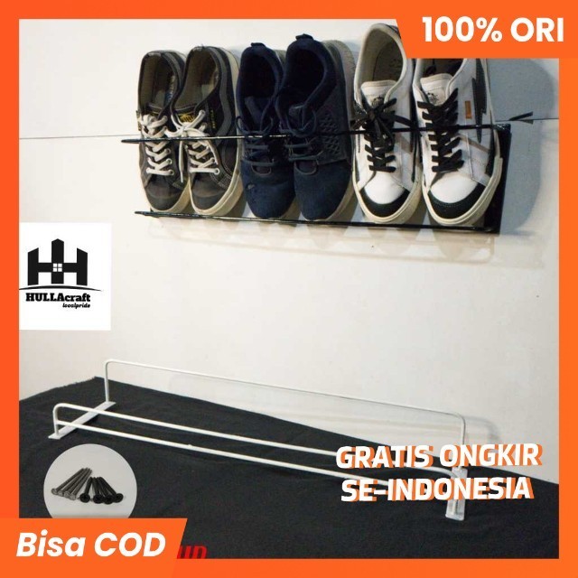 Rak besi sepatu sandal tempel dinding rak gantungan tempat sepatu dinding