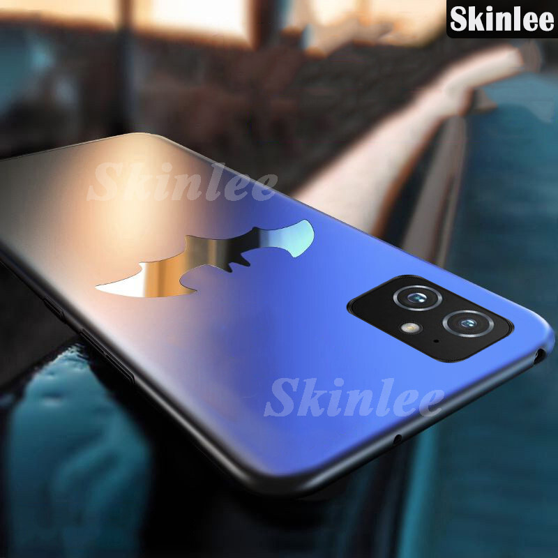 Phone Case Asus Zenfone 8 12 Ultra Case Luxury Frosted Matte Back Slim Metal Bat man Non-slip Protec