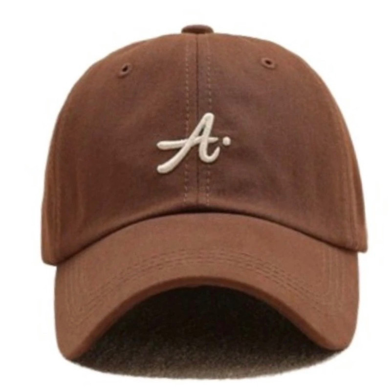 Topi bordir huruf A Topi baseball Inisial logo Huruf A Bordir Simpel fashion sport Topi Bahan Katun