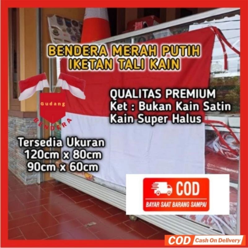 Bendera Merah Putih Bendera Indonesia Kain Katun