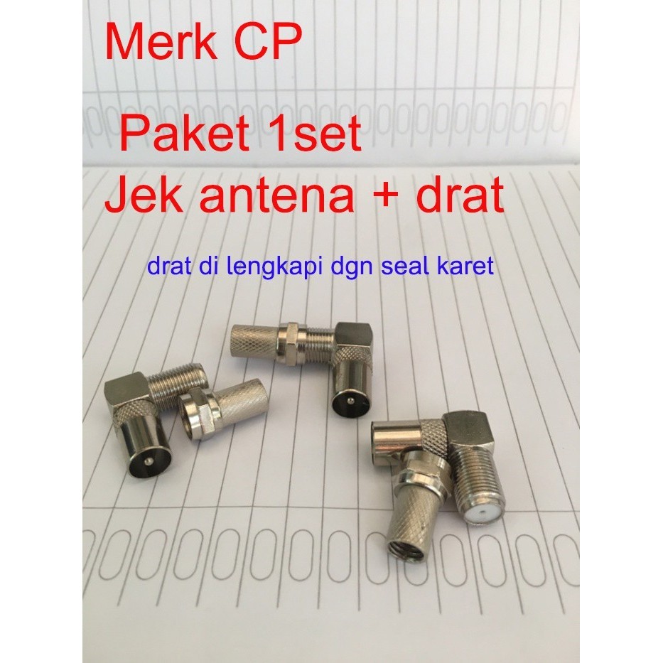 LG09 Paket 1 set - jack antena L male tv + drat Merk CP - jek antena L tv