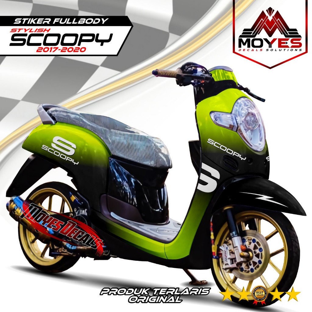 Decal Scoopy 2018/2019 Stiker fullbody 2 Warna keren