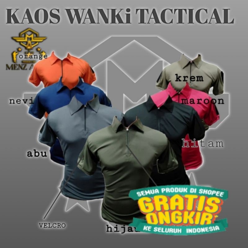 kaos wanki tactical full dryfit/ jumbo big size besar