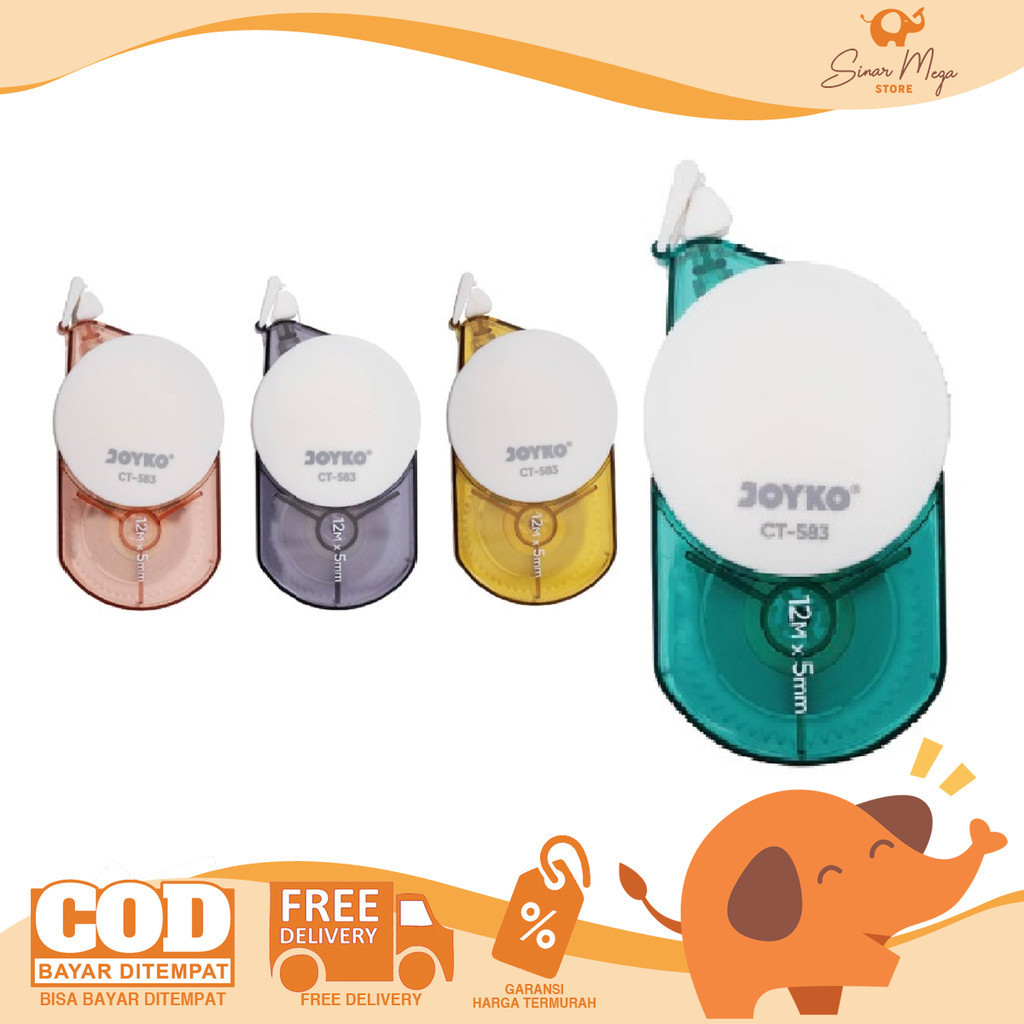 

Joyko Correction Tape CT-583 Break Resistant Pita Koreksi Tahan Pecah Tipe-X Kertas Murah Berkualitas