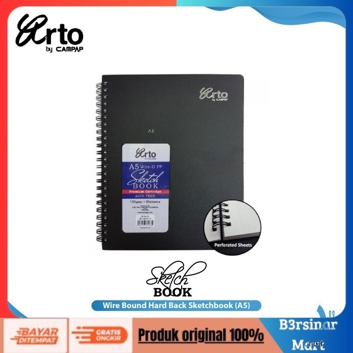 

[KUALITAS TERBAIK] Buku Sketsa Arto A5 Wire Bound Hard Back Sketchbook