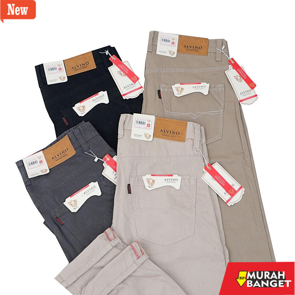 Denim Pria Jumbo Celana Panjang Pria Bahan Kanvas CARDINAL ORIGINAL ALVINO Casual Size 28 Sampai 38 