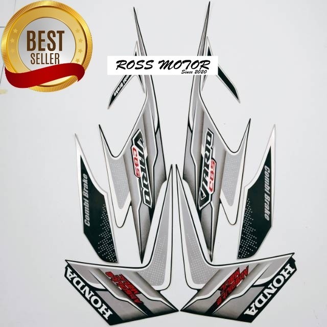 Striping stiker polet list honda vario cbs 110 karbu 2010 hitam standar stiker motor