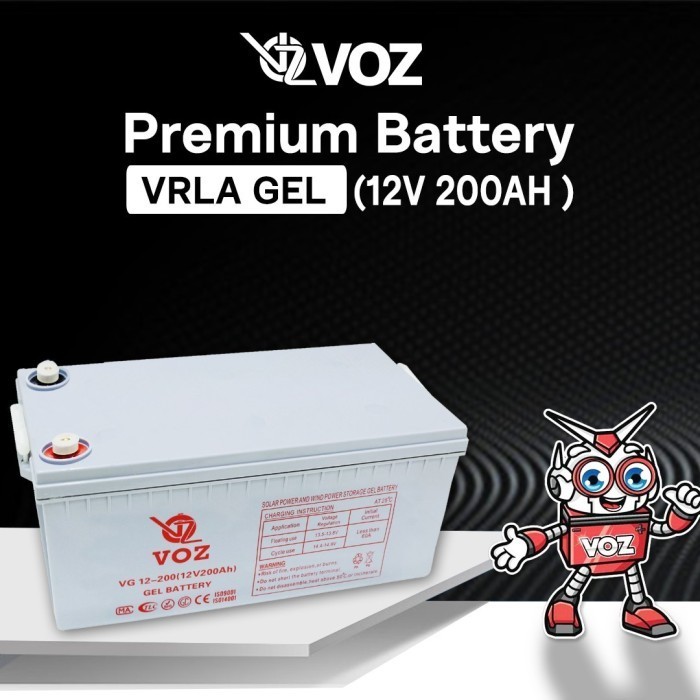 Voz Baterai Gel 12V 200 Ah 12V 200Ah | Baterai Solar Panel | Baterai Solar Cell