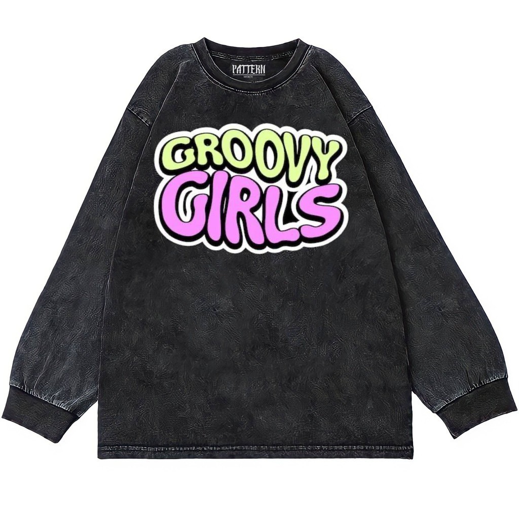 Patternmerch "groovy girls" Oversize T-Shirt | Longsleeve Oversized | washing tee | Kaos