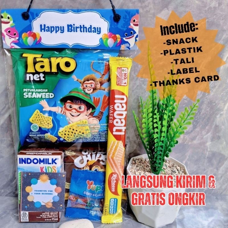 

(NO COD) GROSIR TERMURAH PAKET SNACK ULANG TAHUN ANAK / KHITAN / SUNAT / BINGKISAN / IMLEK / SNACK ULTAH GRATIS LABEL PARSEL