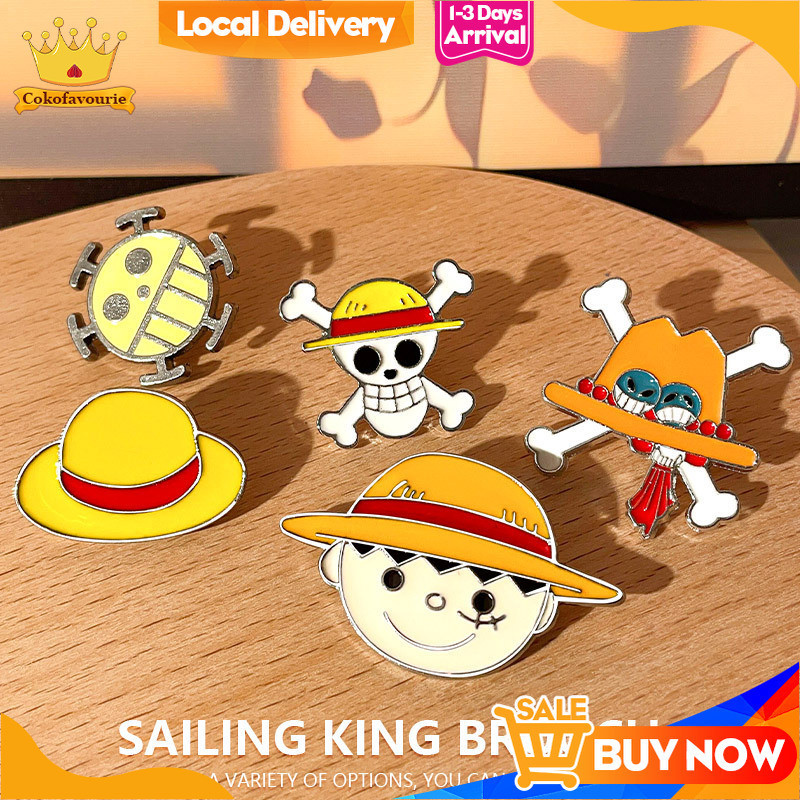 COD Bros One Piece Luffy Topi Jerami Bros Karakter Kartun Bros Logam Bros Lencana Tas Dekorasi Bros 