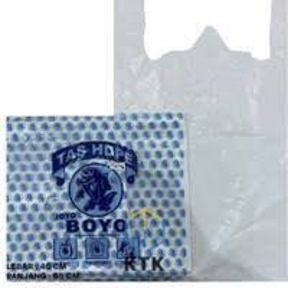 [1 pak] kresek putih susu boyo kresek putih tebal uk 15 21 24 28 35 40 isi 50lbr / Kresek BOYO Biru 
