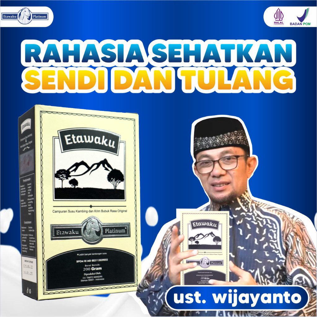 

ETAWAKU PLATINUM ORIGINAL Kekuatan Sendi & Tulang Redakan Sesak Nafas Susu Kambing Etawa Untuk Paru